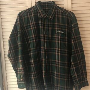 Green Plaid Button-Up Shirt,  Laphroaig Scotch
